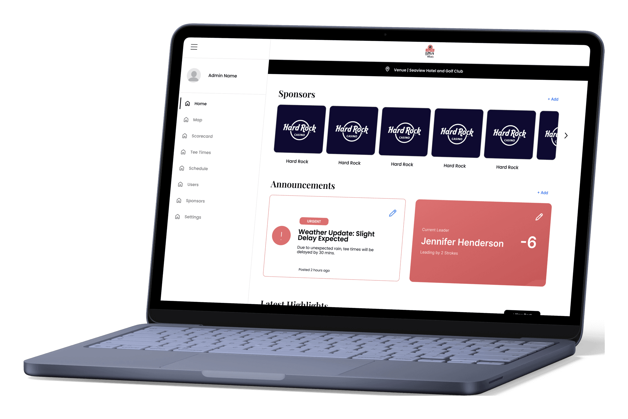 Admin home — ShopRite LPGA Classic